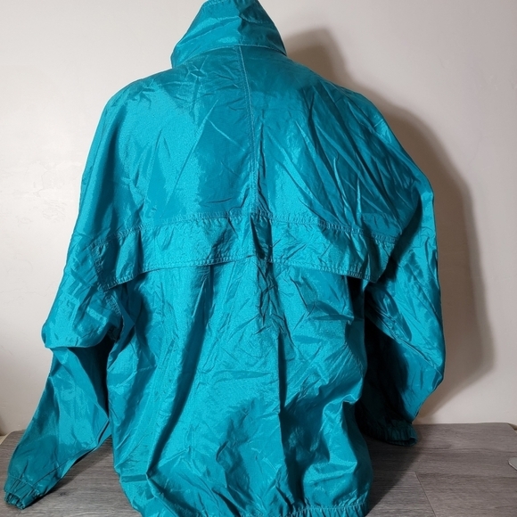 Vintage OBERMEYER Teal Jacket Size 3X Skiwear Vented Full Zip Oversize Parachute - Picture 2 of 16